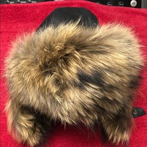 Men’s Exclusive Fox Fur Trapper hat in very good!